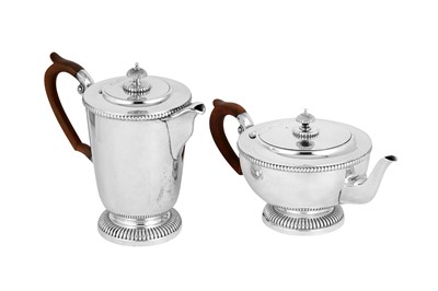 Lot 483 - A George V sterling silver four-piece tea and coffee service, London 1926/28 by Garrards