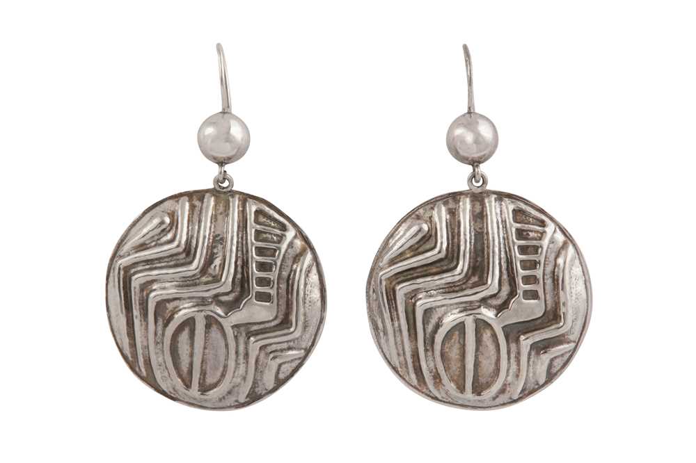 Lot 44 - A pair of pendent earrings by Lalaounis