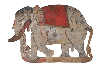 Lot 550 - AN INDONESIAN WAYANG KULIT SHADOW PUPPET OF GAJAH (ELEPHANT)
