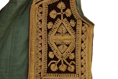 Lot 680 - AN EMBROIDERED WAISTCOAT