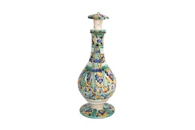 Lot 793 - A NORTH AFRICAN POTTERY ROSEWATER SPRINKLER