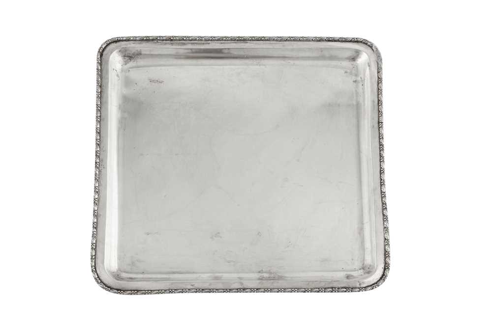 Lot 150 - A late 20th century modern Indian silver tray