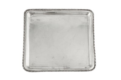 Lot 150 - A late 20th century modern Indian silver tray