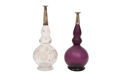 Lot 533 - TWO GLASS ROSEWATER SPRINKLERS