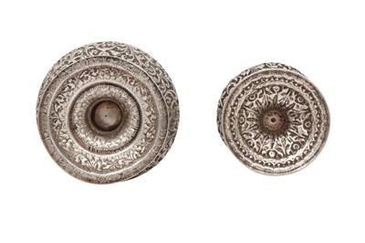 Lot 506 - TWO INDIAN SILVER ROSEWATER SPRINKLERS