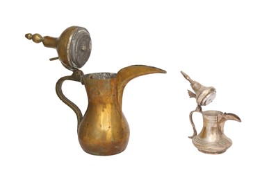 Lot 665 - TWO ARAB COFFEE POTS (DALLAH)