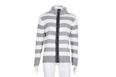 Lot 110 - Dolce & Gabbana Men's Stripe Zip Front Cardigan - Size XXL