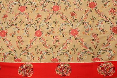 Lot 624 - AN ORNATE RASHT HANGING WITH FLOWERS