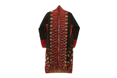 Lot 681 - TWO EMBROIDERED TEKKE TURKMEN CHIRPY (COATS)