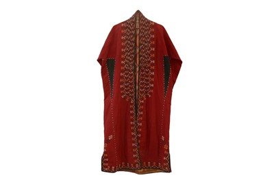 Lot 681 - TWO EMBROIDERED TEKKE TURKMEN CHIRPY (COATS)