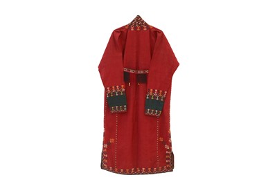 Lot 681 - TWO EMBROIDERED TEKKE TURKMEN CHIRPY (COATS)