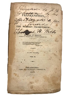 Lot 27 - Curiosity - Ephemera: Shelley. Frankenstein . Title-page. Paris 1831
