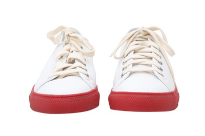 Lot 6 - Sofie D'hoore White Contrast Heel Sneaker - Size 36.5