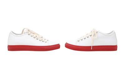 Lot 83 - Sofie D'hoore White Contrast Heel Sneaker - Size 36.5