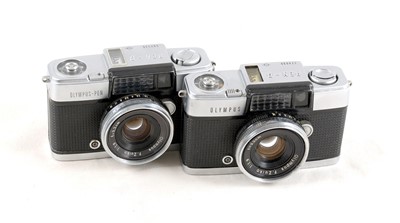 Lot 62 - Group of Olympus Pen Half Frame Cameras.
