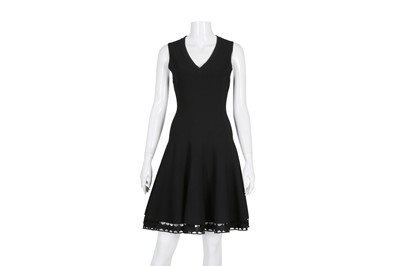 Lot 444 - Alaia Black Stretch Knit Sleeveless Dress - Size 42