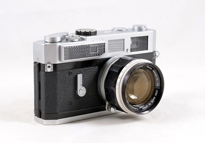 Lot 399 - Canon 7 Rangefinder Camera with 50mm f1.4 Lens.