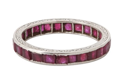 Lot 83 - A ruby eternity ring