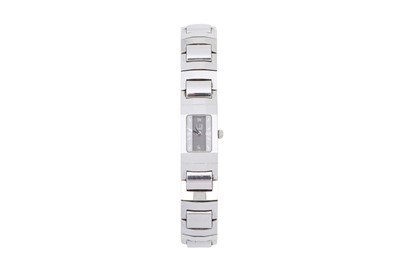 Lot 490 - Dunhill Rectangle Faceted Link Bracelet Watch