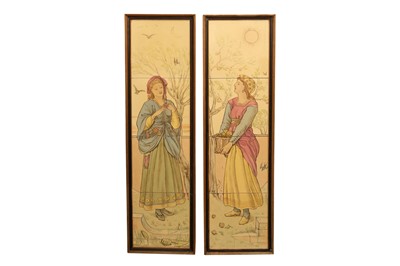 Lot 2 - A PAIR OF MINTON AESTHETIC MOVEMENT TILED PANELS