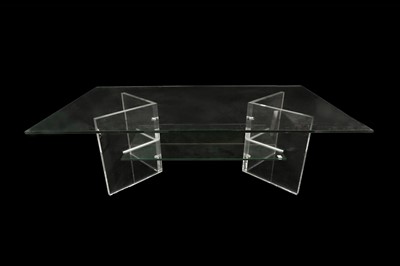 Lot 281 - A CONTEMPORARY TWO TIER COFFEE TABLE