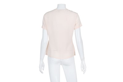 Lot 36 - Loro Piana Pink Silk Short Sleeve Shell Top - Size 38