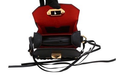 Lot 323 - Alexander McQueen Black Grommet Box Bag