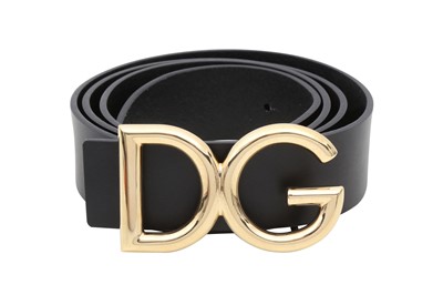 Lot 339 - Dolce & Gabbana Black Logo Belt - Size 105