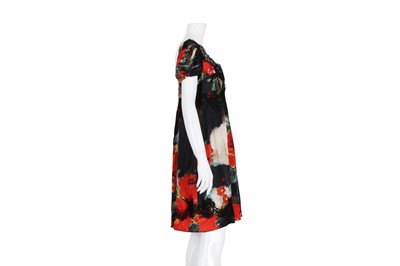 Lot 69 - Dolce & Gabbana Silk Rose Print Dress - Size 46