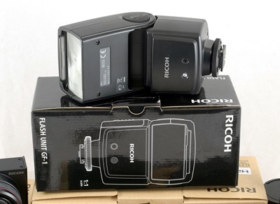 Lot 452 - Extensive 4-Lens Ricoh GXR Digital Camera Outfit.