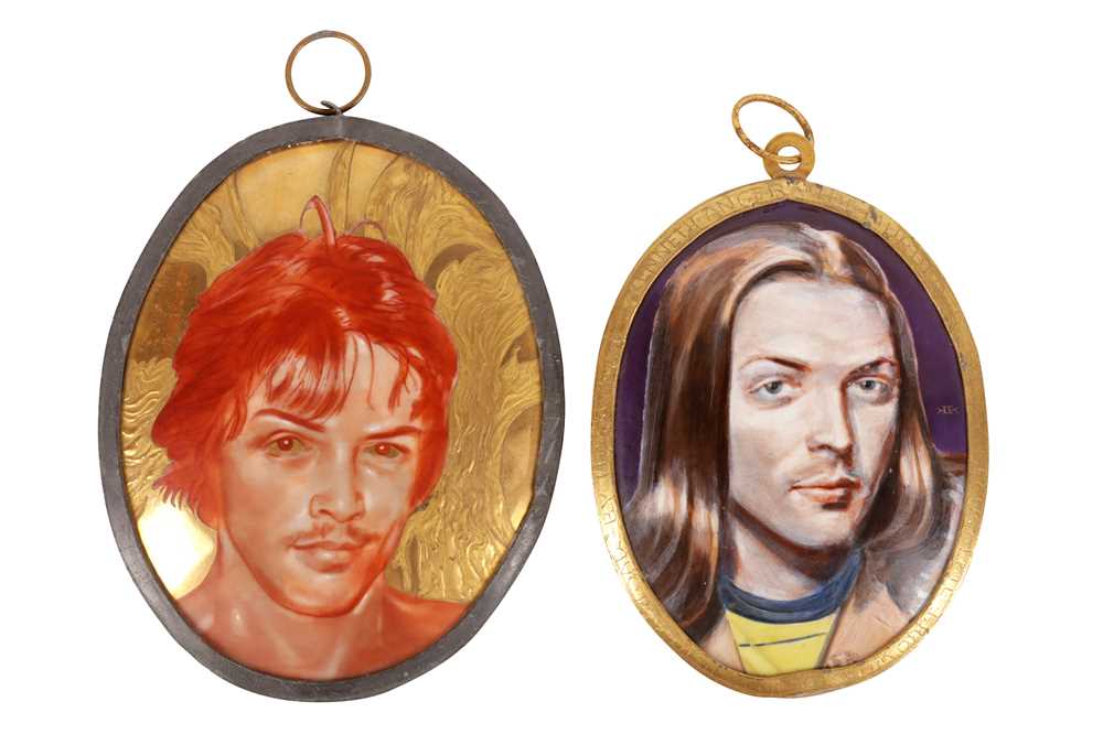 Lot 506 - TWO OVAL PORTRAIT MINIATURES BY KENNETH KENDALL DEPICTING BOBBY BEAUSOLEIL