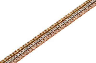 Lot 184 - A diamond bracelet