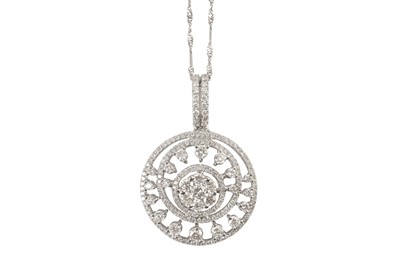 Lot 162 - A diamond pendant necklace