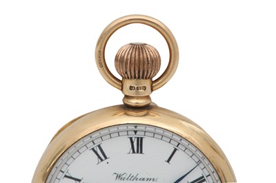 Lot 76 - A GOLD-PLATED OPEN-FACE ROCKFORD POCKET WATCH