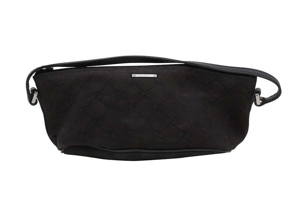 Lot 513 - Gucci Black Monogram Boat Pochette