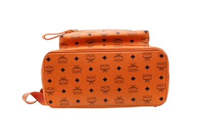 Lot 16 - MCM Orange Stark Studded Large Backpack