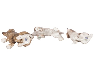 Lot 225 - TWO COPENHAGEN DOGS, circa 1969-1974, AND ONE BING&GRONDAHL DOG, circa 1970-1982