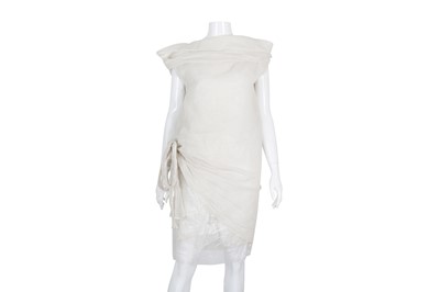 Lot 382 - Issey Miyake Ivory Muslin Drap Dress - Size 3