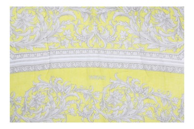 Lot 8 - Versace Yellow 'Baroque' Print Cashmere Scarf