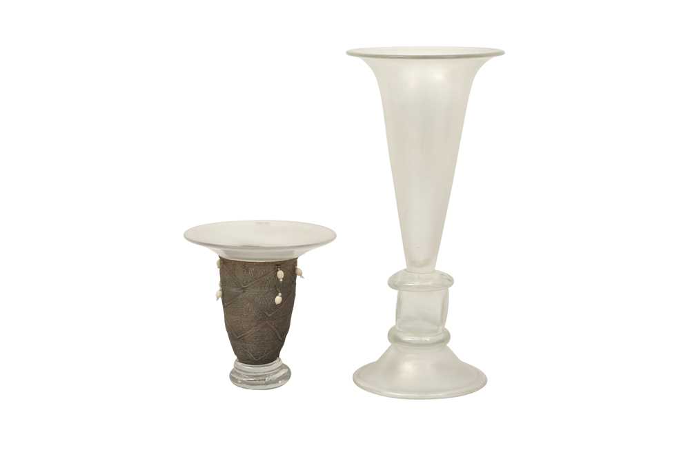 Lot 509 - ANTHONY STERN (B.1944) TWO GLASS VASES