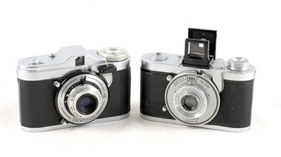 Lot 581 - Zeiss Ikon Tenax, Taxona & Contaflex Cameras.