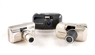 Lot 503 - 3 Good Olympus MJU Zoom Compact Cameras.