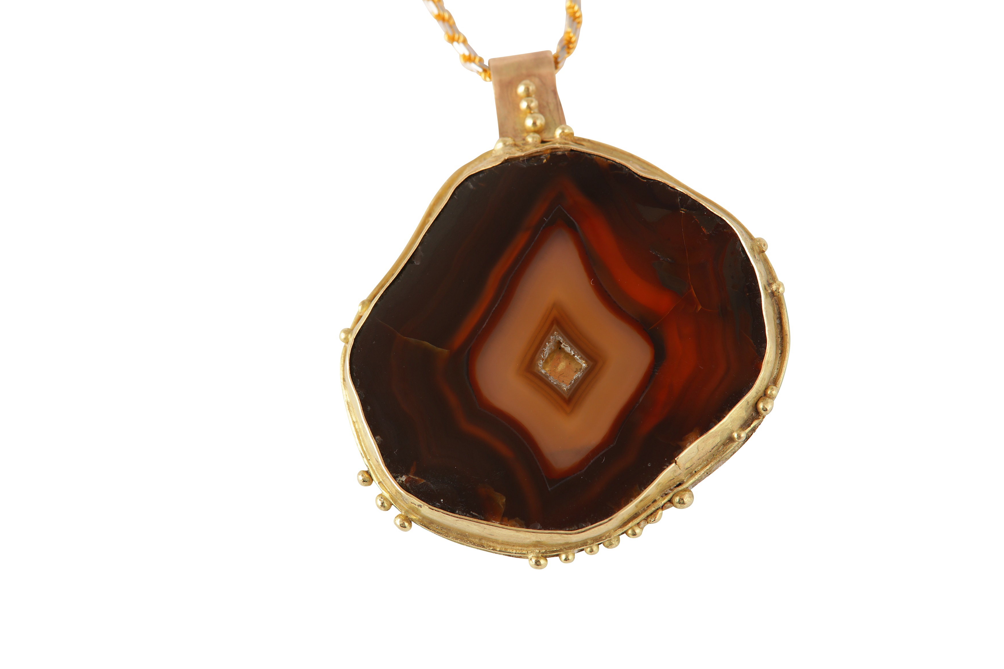 Happy Fish Pendant Necklace - Tiger’s Eye