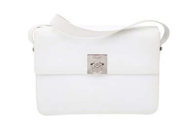 Lot 379 - Celine White Box Crossbody Bag