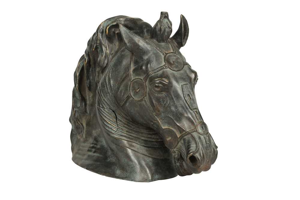 Lot 247 - PURE WHITE LINES, A HORSE HEAD STATUE