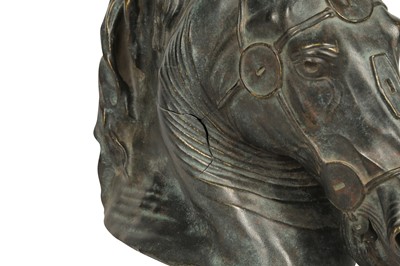 Lot 247 - PURE WHITE LINES, A HORSE HEAD STATUE