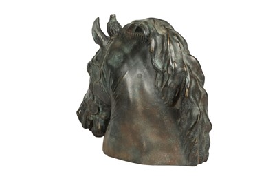 Lot 247 - PURE WHITE LINES, A HORSE HEAD STATUE