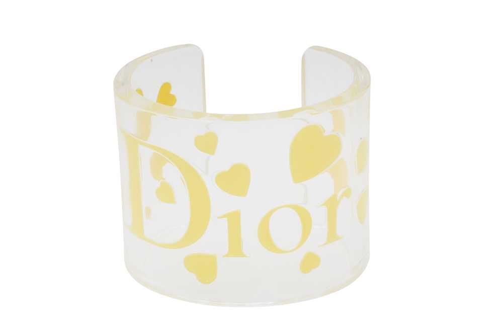 Lot 4 - Christian Dior Yellow Transparent Lucite Cuff