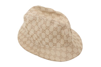 Lot 190 - Gucci Beige Monogram Bucket Hat - Size L