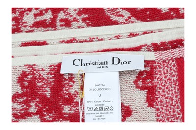 Lot 54 - Christian Dior Magenta Dioriviera Toile de Jouy Sauvage Towel